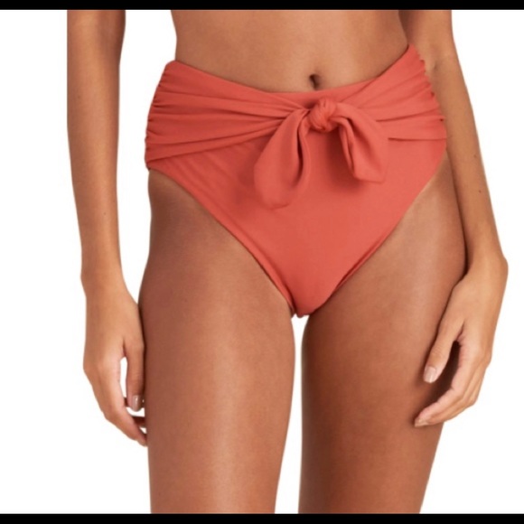 Veronica Beard Other - B606 Veronica Beard Azoia Tie-Waist Bikini Bottom Clay Ret $138 Gorgeous